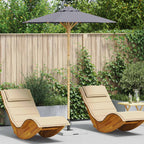 Garten-Sonnenschirm Dunkelgrau Ø 180 x 230 cm Bambus