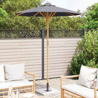 Garten-Sonnenschirm Dunkelgrau Ø 180 x 230 cm Bambus