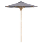 Garten-Sonnenschirm Dunkelgrau Ø 180 x 230 cm Bambus