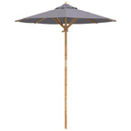 Garten-Sonnenschirm Dunkelgrau Ø 180 x 230 cm Bambus