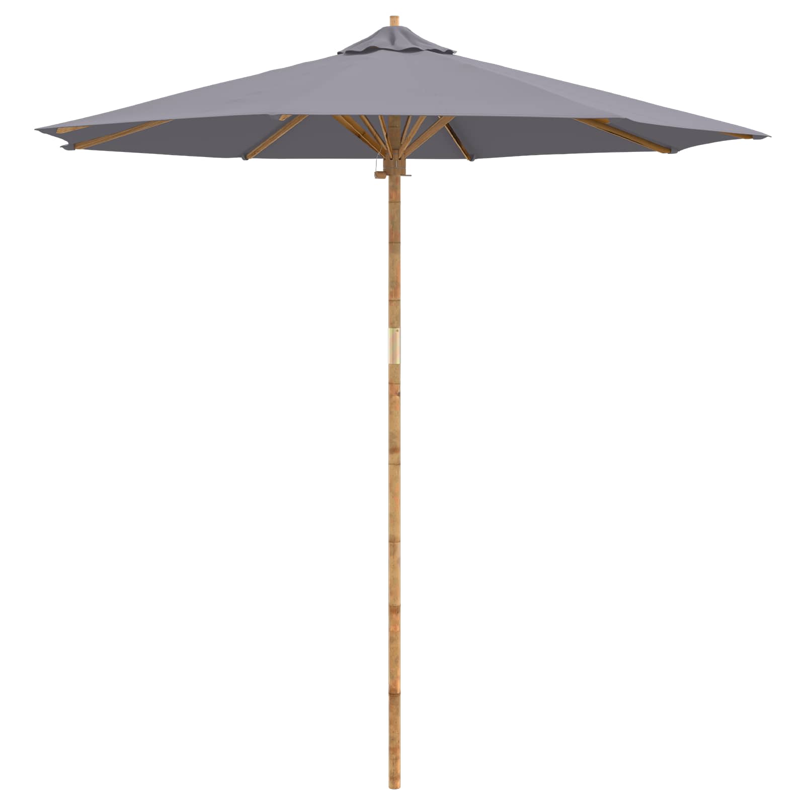 Garten-Sonnenschirm Dunkelgrau Ø 240 x 260 cm Bambus