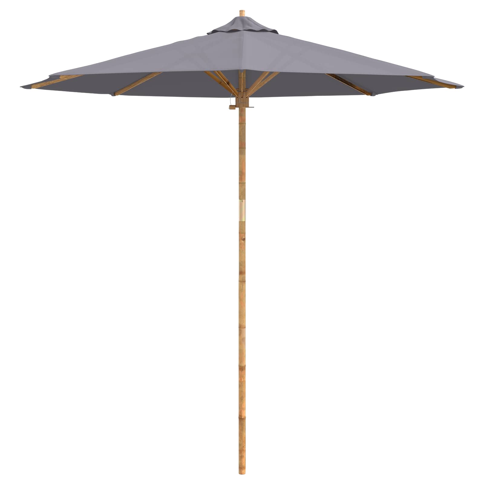 Garten-Sonnenschirm Dunkelgrau Ø 240 x 260 cm Bambus