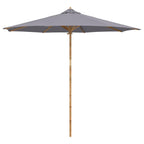 Garten-Sonnenschirm Dunkelgrau Ø 270 x 260 cm Bambus