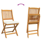 Klappstuhl 4 pcs Weiß 49 x 57,5 x 92 cm Massivholz Akazie