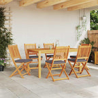 Klappstuhl 6 pcs Grau 49 x 57,5 x 92 cm Massivholz Akazie