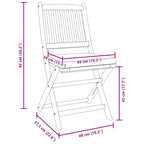 Klappstuhl 6 pcs Grau 49 x 57,5 x 92 cm Massivholz Akazie