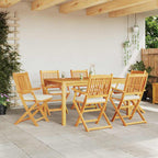 Klappstuhl 6 pcs Weiß 49 x 57,5 x 92 cm Massivholz Akazie