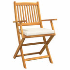Klappstuhl 6 pcs Weiß 49 x 57,5 x 92 cm Massivholz Akazie