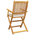 Klappstuhl 6 pcs Weiß 49 x 57,5 x 92 cm Massivholz Akazie