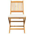 Klappstuhl 6 pcs Weiß 49 x 57,5 x 92 cm Massivholz Akazie