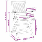 Klappstuhl 6 pcs Weiß 49 x 57,5 x 92 cm Massivholz Akazie