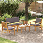 Gartensofa-set 4 pcs Braun 120 x 65,5 x 79 cm Massivholz Akazie