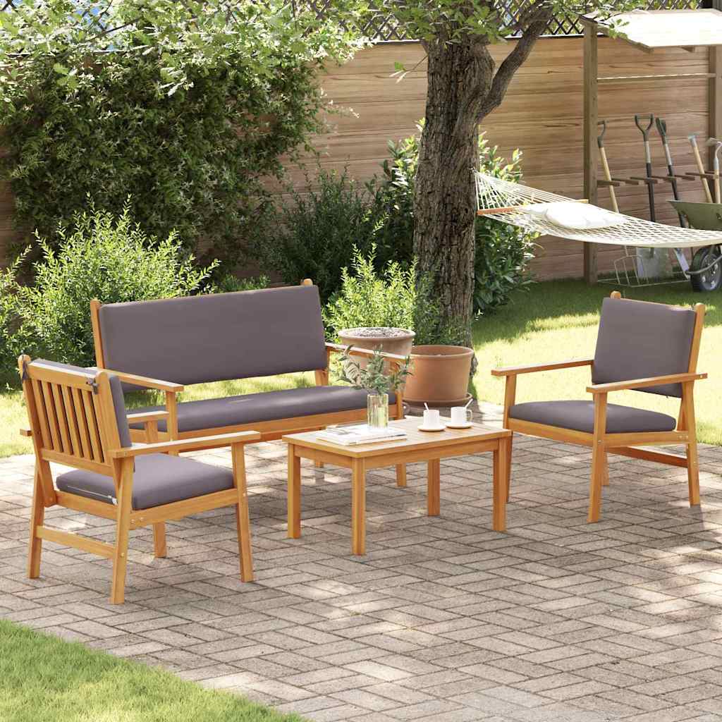 Gartensofa-set 4 pcs Braun 120 x 65,5 x 79 cm Massivholz Akazie