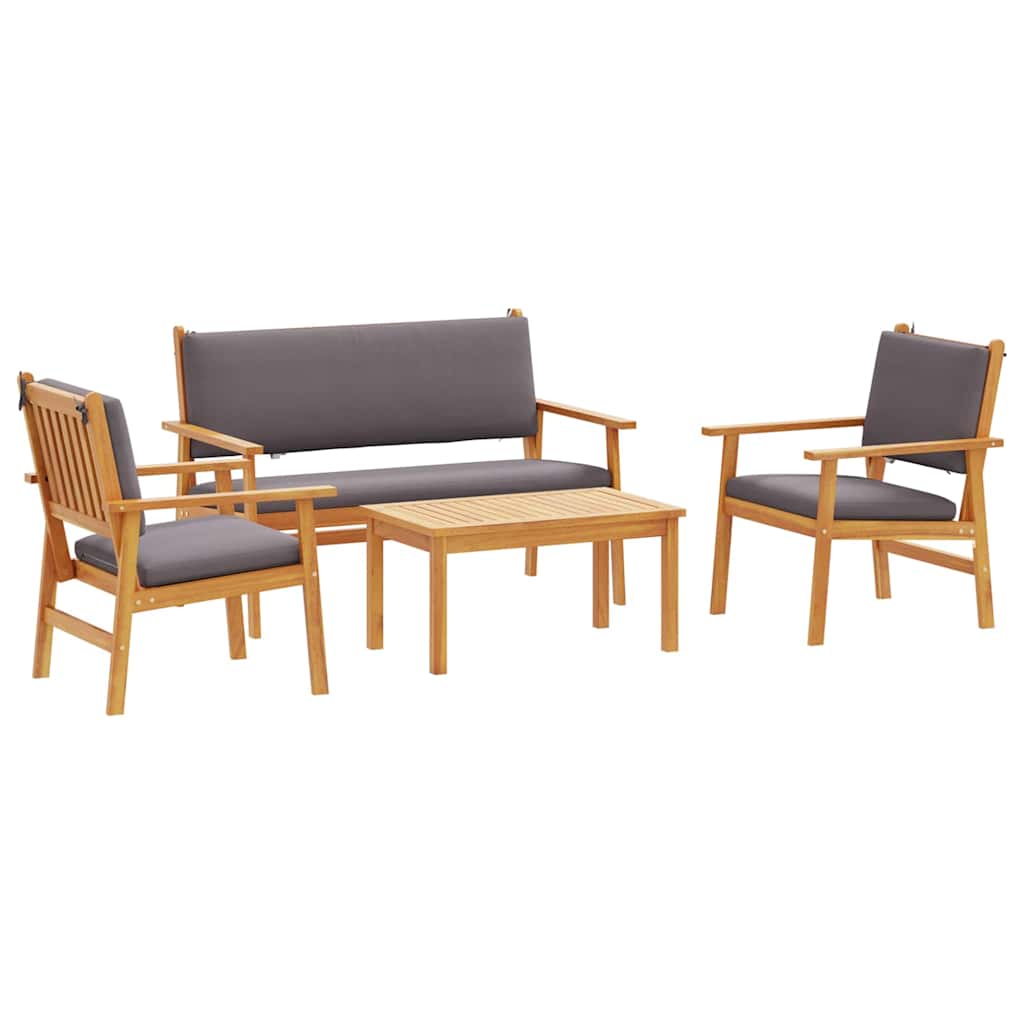 Gartensofa-set 4 pcs Braun 120 x 65,5 x 79 cm Massivholz Akazie