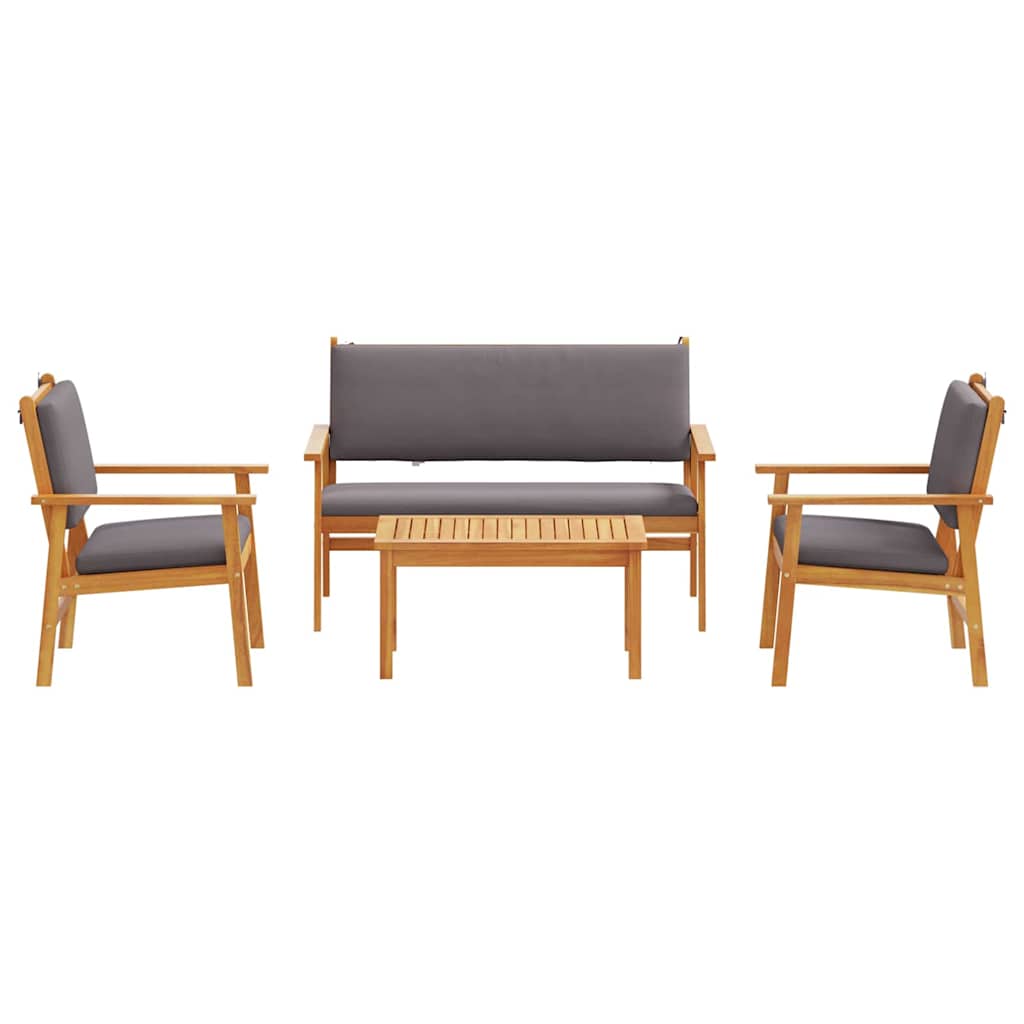 Gartensofa-set 4 pcs Braun 120 x 65,5 x 79 cm Massivholz Akazie