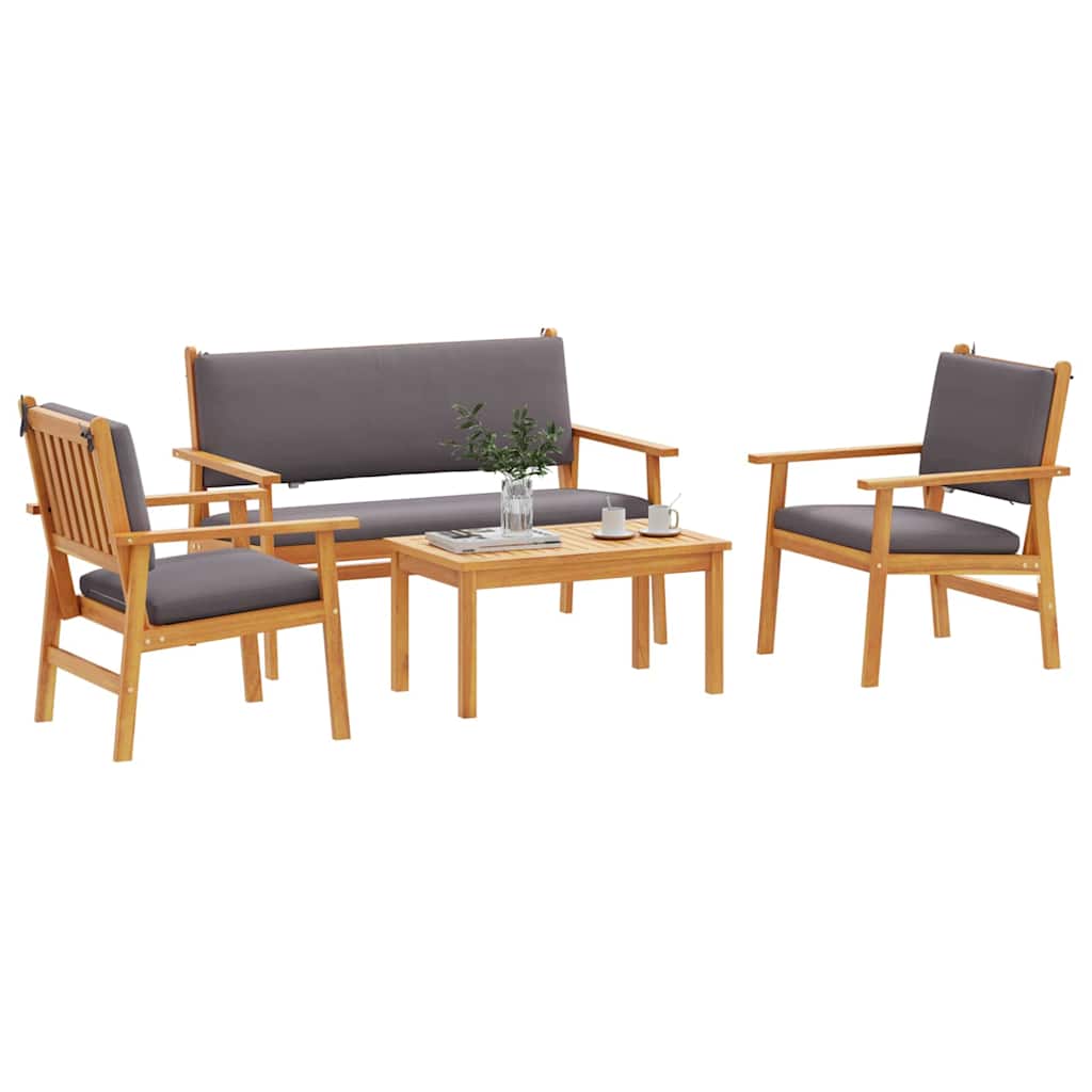 Gartensofa-set 4 pcs Braun 120 x 65,5 x 79 cm Massivholz Akazie
