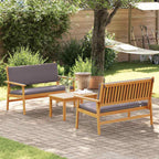 Gartensofa-set 3 pcs Braun 120 x 65,5 x 79 cm Massivholz Akazie