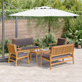 Gartensofa-set 5 pcs Braun Massivholz Akazie