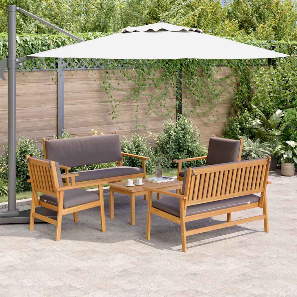 Gartensofa-set 5 pcs Braun Massivholz Akazie