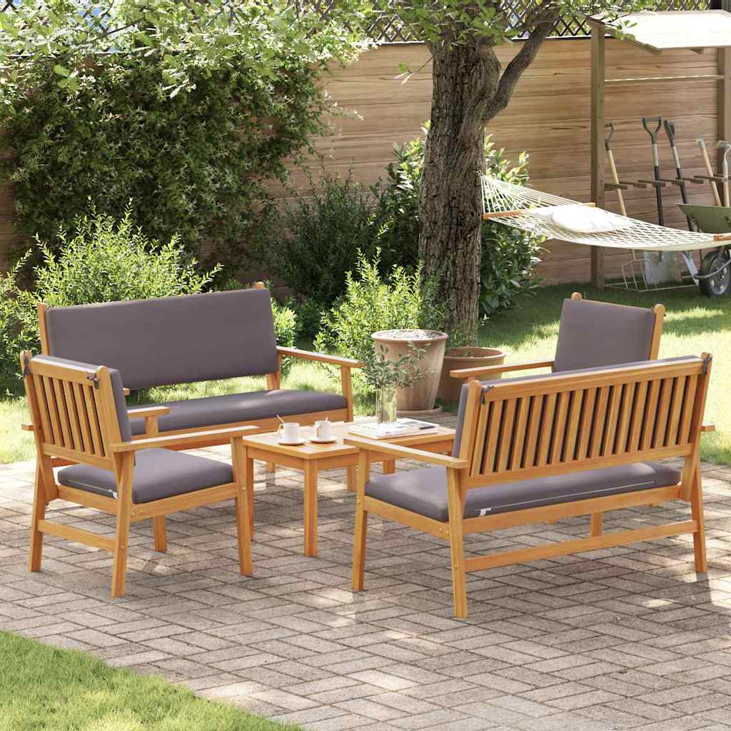 Gartensofa-set 5 pcs Braun Massivholz Akazie
