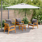 Bistrogarnitur mit Kissen 5 pcs Braun Massivholz Akazie