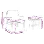 Bistrogarnitur mit Kissen 5 pcs Braun Massivholz Akazie