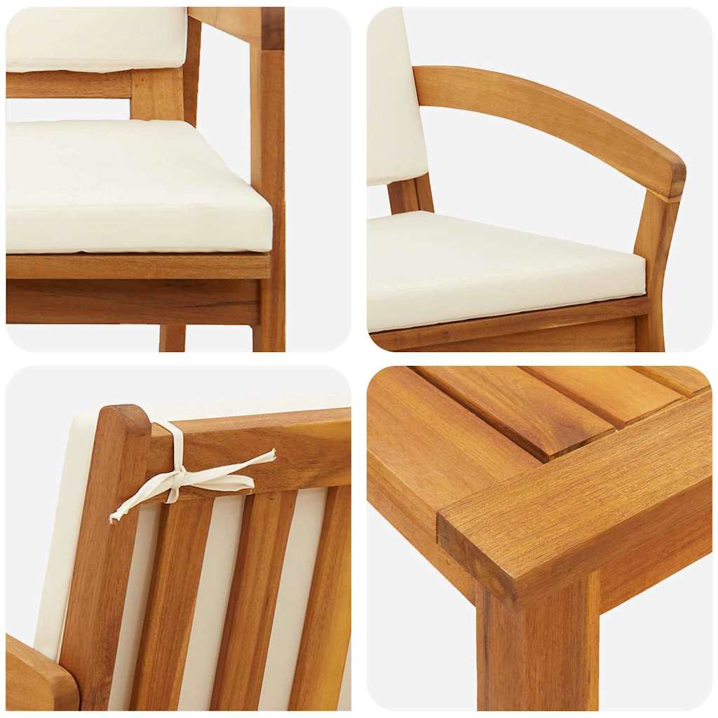 Bistrogarnitur mit Kissen 5 pcs Braun Polyester