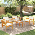 Bistrogarnitur mit Kissen 5 pcs Braun Polyester