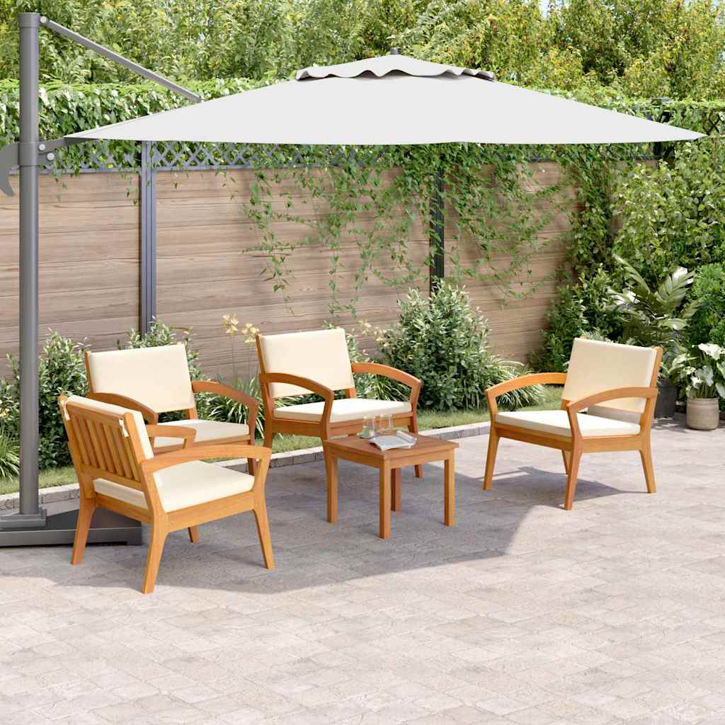 Bistrogarnitur mit Kissen 5 pcs Braun Polyester