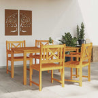 Bank Outdoor 4 pcs Natur 56 x 55,5 x 90 cm Massivholz Akazie