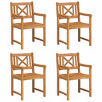 Bank Outdoor 4 pcs Natur 56 x 55,5 x 90 cm Massivholz Akazie