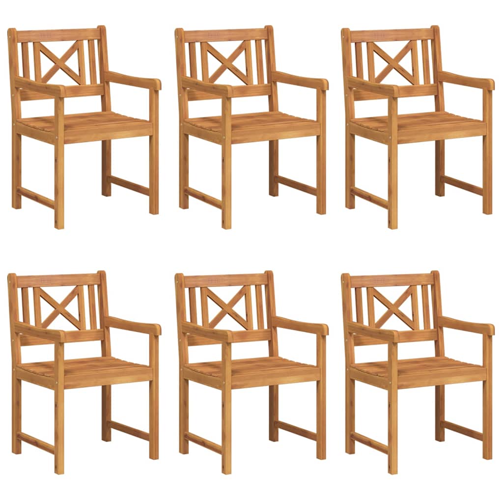 Bank Outdoor 6 pcs Natur 56 x 55,5 x 90 cm Massivholz Akazie
