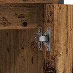 Badezimmermöbel-Set mit Regal mit Tür 2 pcs Braun Holzwerkstoff