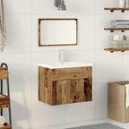 Badezimmerschrank mit Schubladen Wandmontiert Holzwerkstoff