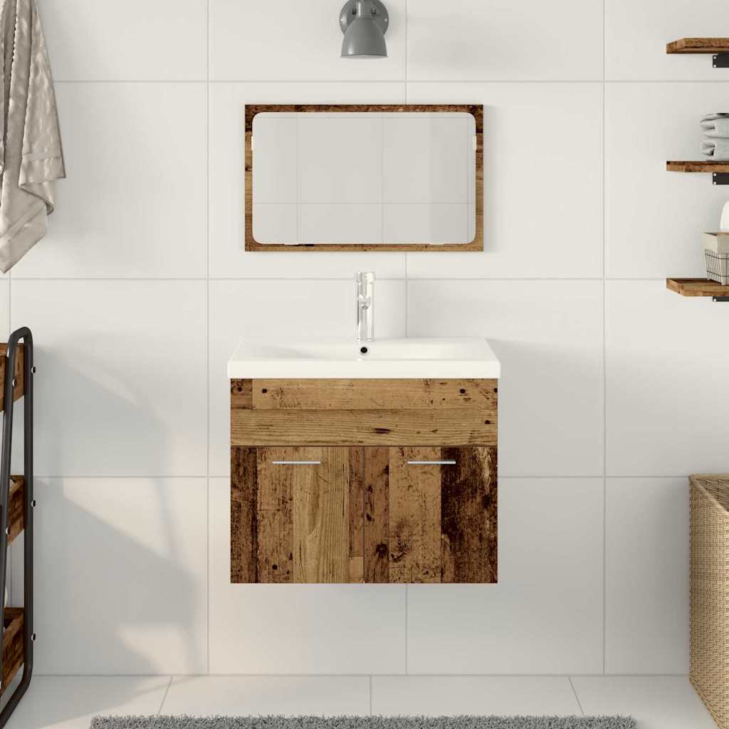 Badezimmerschrank mit Schubladen Wandmontiert Holzwerkstoff