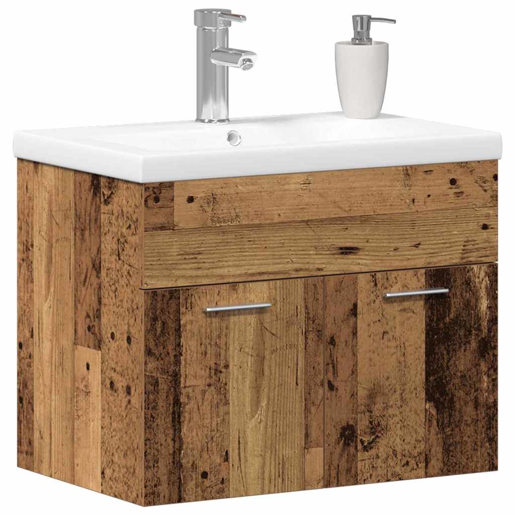 Badezimmerschrank mit Schubladen Wandmontiert Holzwerkstoff