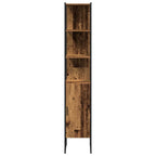 Badezimmermöbel-Set mit Regal mit Tür 3 pcs Braun Holzwerkstoff