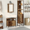 Badezimmermöbel Set mit Regal 3 pcs Altholz Holzwerkstoff