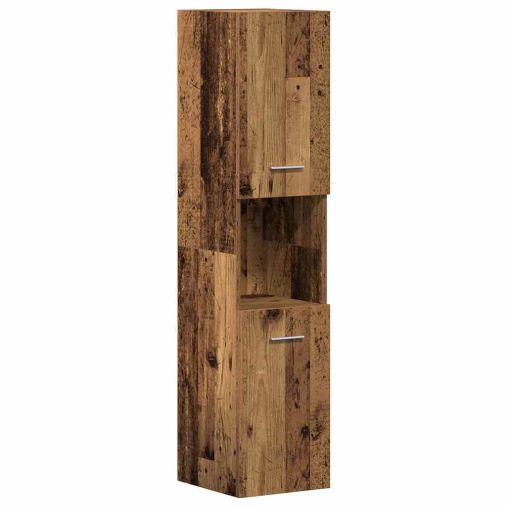Badezimmermöbel-Set mit Regal mit Tür 4 pcs Braun Holzwerkstoff