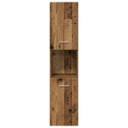Badezimmermöbel-Set mit Regal mit Tür 4 pcs Braun Holzwerkstoff