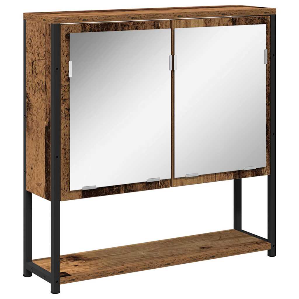 Badezimmermöbel-Set mit Regal 3 pcs Altholz Holzwerkstoff