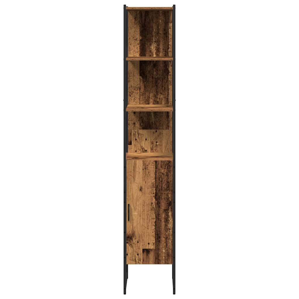 Badezimmermöbel-Set mit Regal 3 pcs Altholz Holzwerkstoff
