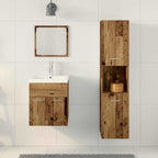 Badezimmermöbel-Set mit Regal 4 pcs Altholz Holzwerkstoff