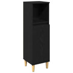 Badezimmermöbel-Set mit Speicher 3 pcs Schwarz Holzwerkstoff