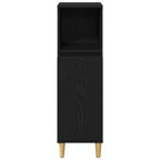 Badezimmermöbel-Set mit Speicher 3 pcs Schwarz Holzwerkstoff