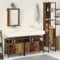 Badezimmermöbel-Set mit Regal 4 pcs Altholz Holzwerkstoff