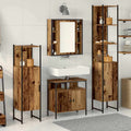 Badezimmermöbel-Set mit Regal 4 pcs Altholz Holzwerkstoff