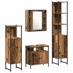 Badezimmermöbel-Set mit Regal 4 pcs Altholz Holzwerkstoff