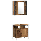Badezimmermöbel-Set mit Regal 4 pcs Altholz Holzwerkstoff