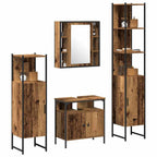 Badezimmermöbel-Set mit Regal 4 pcs Altholz Holzwerkstoff